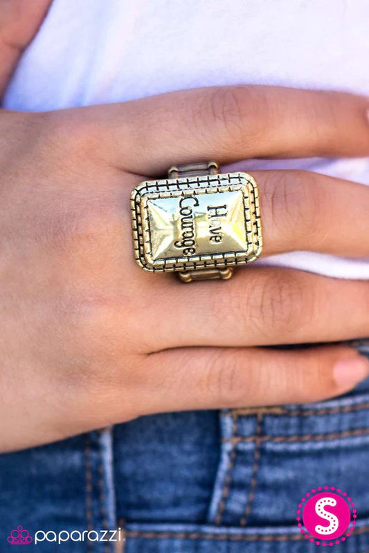 Paparazzi Ring ~ Have Courage - Brass