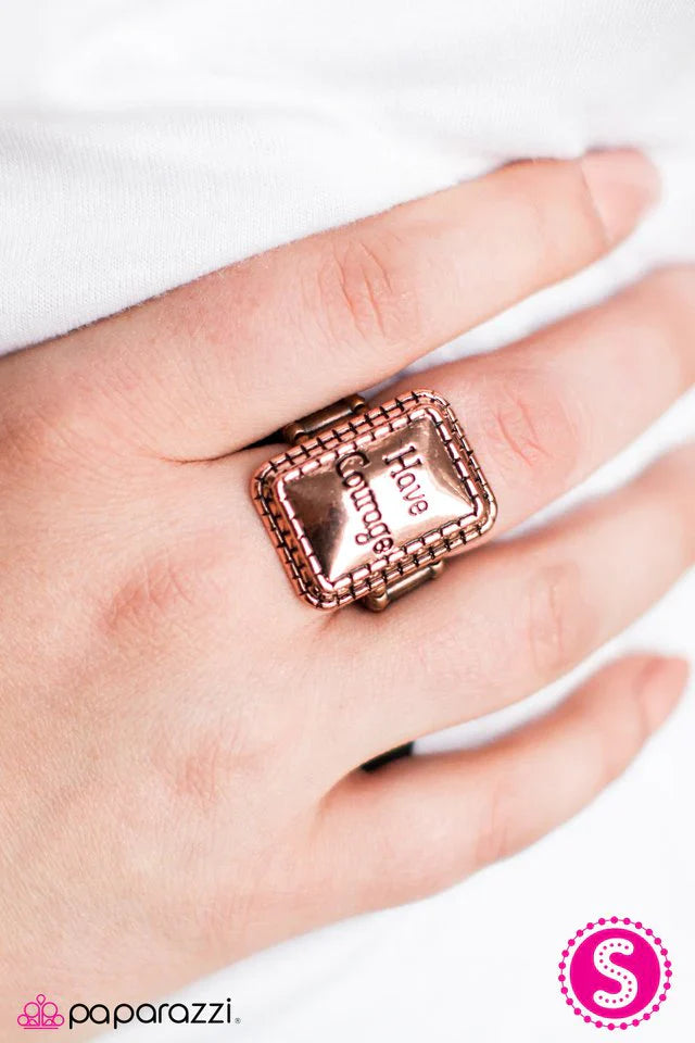 Paparazzi Ring ~ Have Courage - Copper