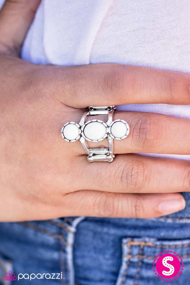 Paparazzi Ring ~ Into The Desert - White