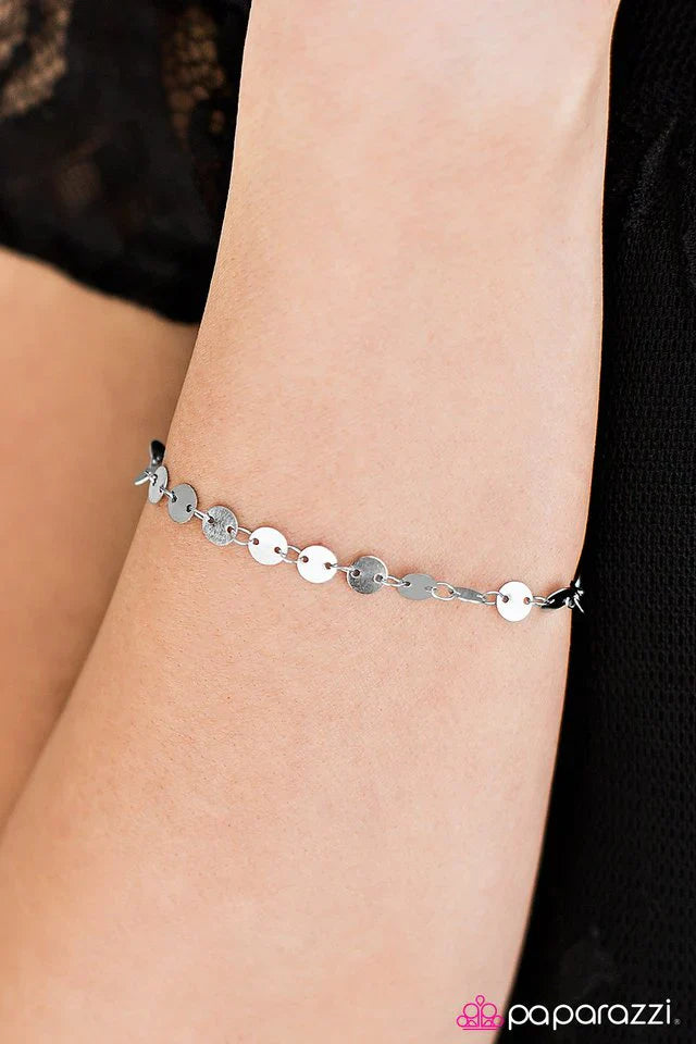 Paparazzi Bracelet ~ Spotlight Social - Silver