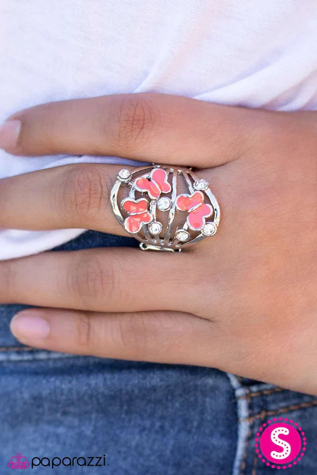 Paparazzi Ring ~ Butterfly Botanical - Orange