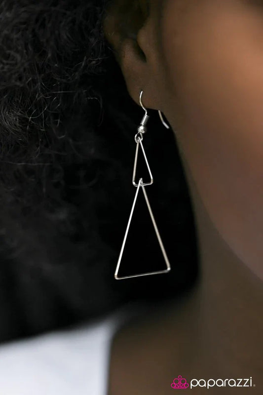 Paparazzi Earring ~ Beautifully Balanced - Silver