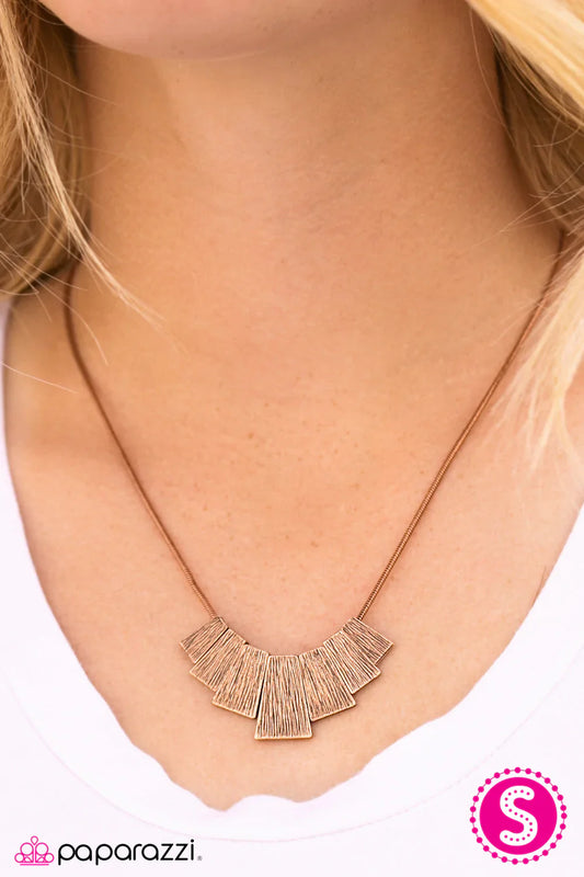 Paparazzi Necklace ~ I Think I CLAN - Copper