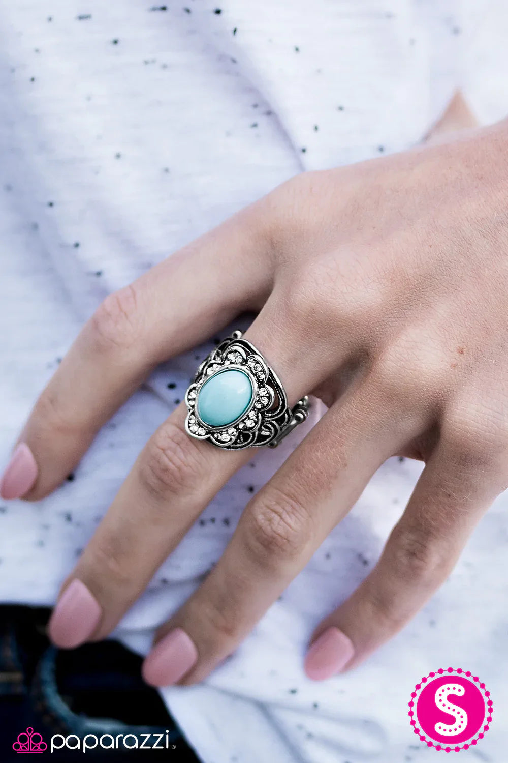 Paparazzi Ring ~ We BEAD To Talk - Blue