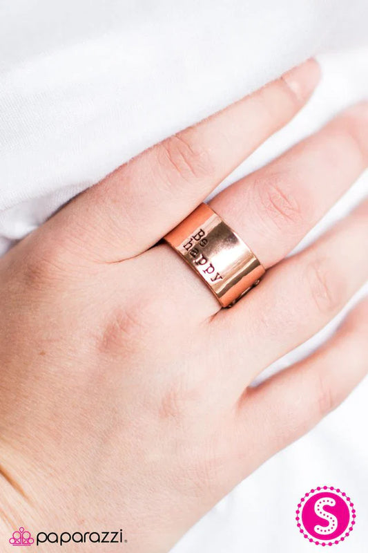 Paparazzi Ring ~ Be Happy - Copper