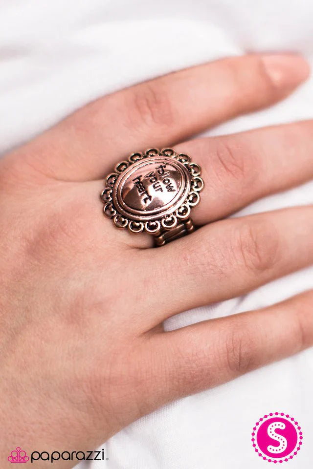 Paparazzi Ring ~ Courageous Heart - Copper