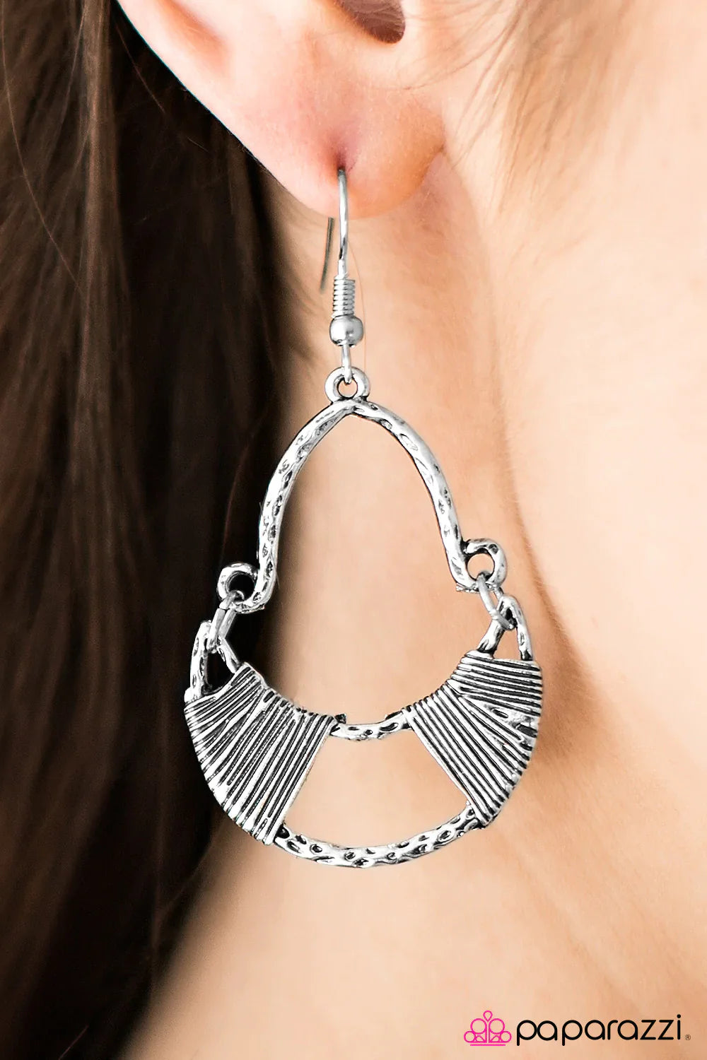 Paparazzi Earring ~ Rustic Radiance - Silver