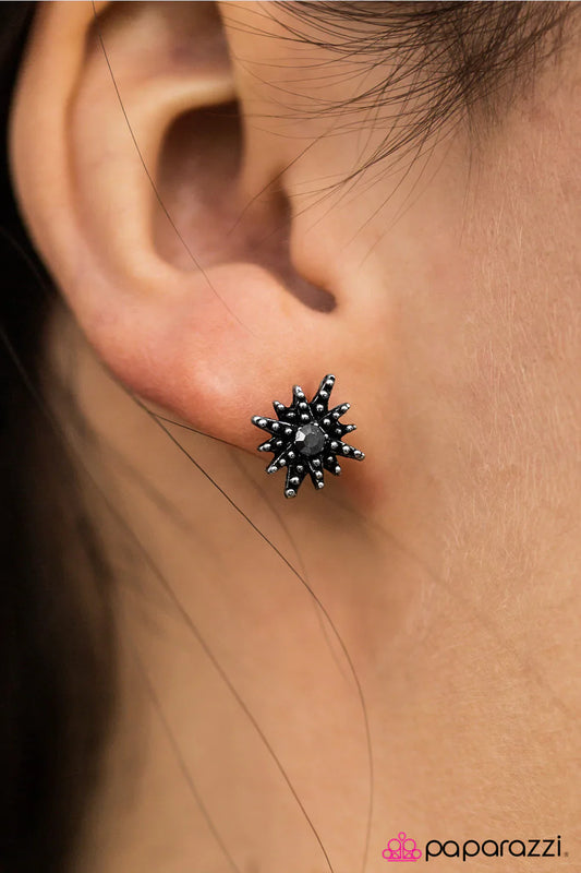 Paparazzi Earring ~ Stellar Sparkle - Silver