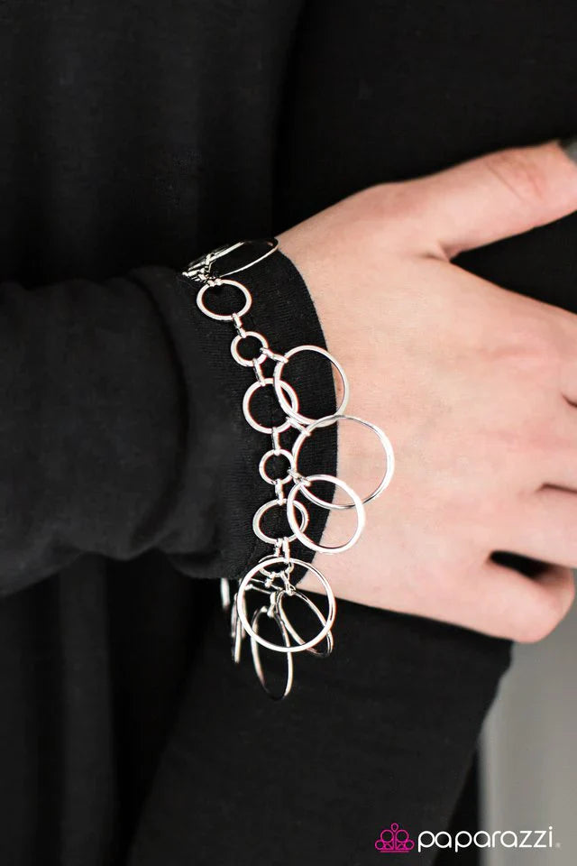 Paparazzi Bracelet ~ Ring Girl - Silver