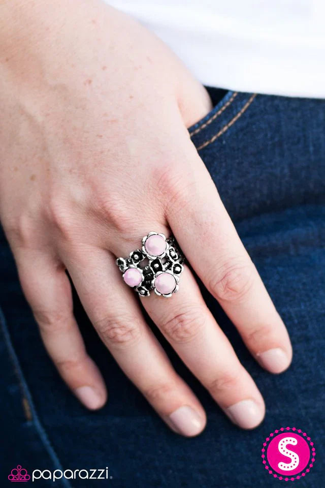 Paparazzi Ring ~ Bouquet Botanical - Pink