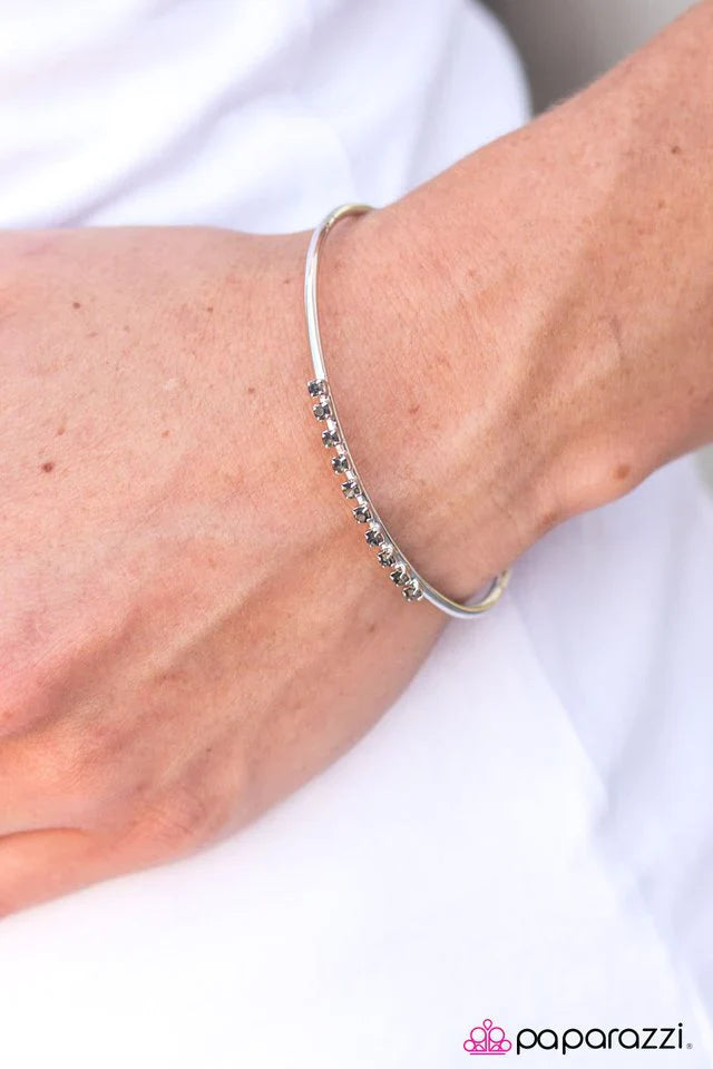 Paparazzi Bracelet ~ Dressed in Chic - Silver