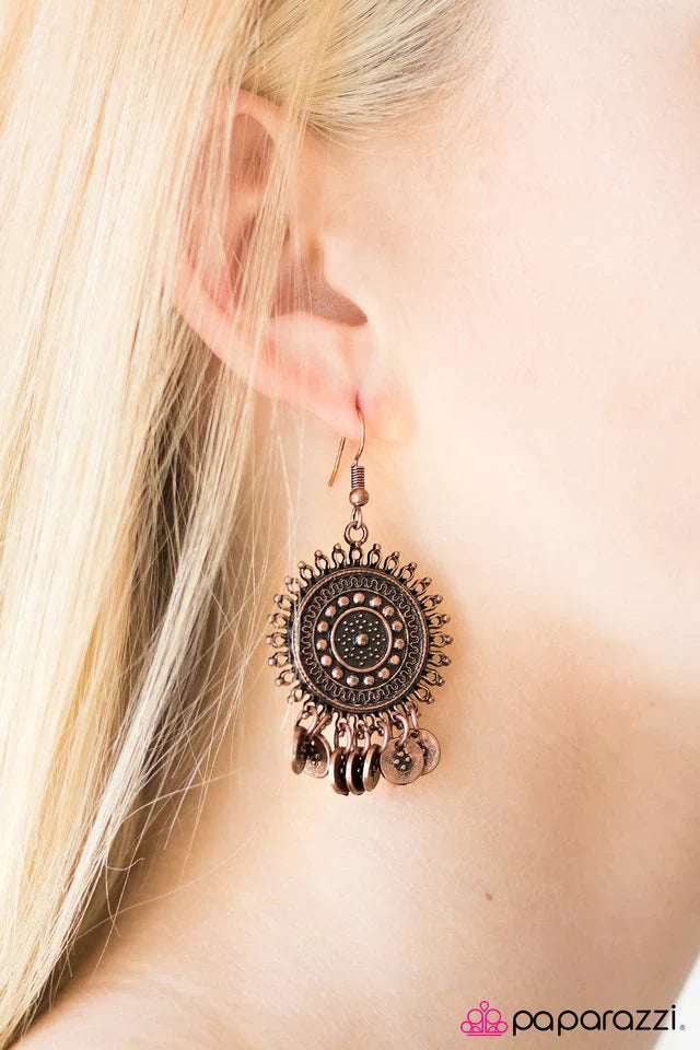 Paparazzi Earring ~ Sunny Sonoran - Copper