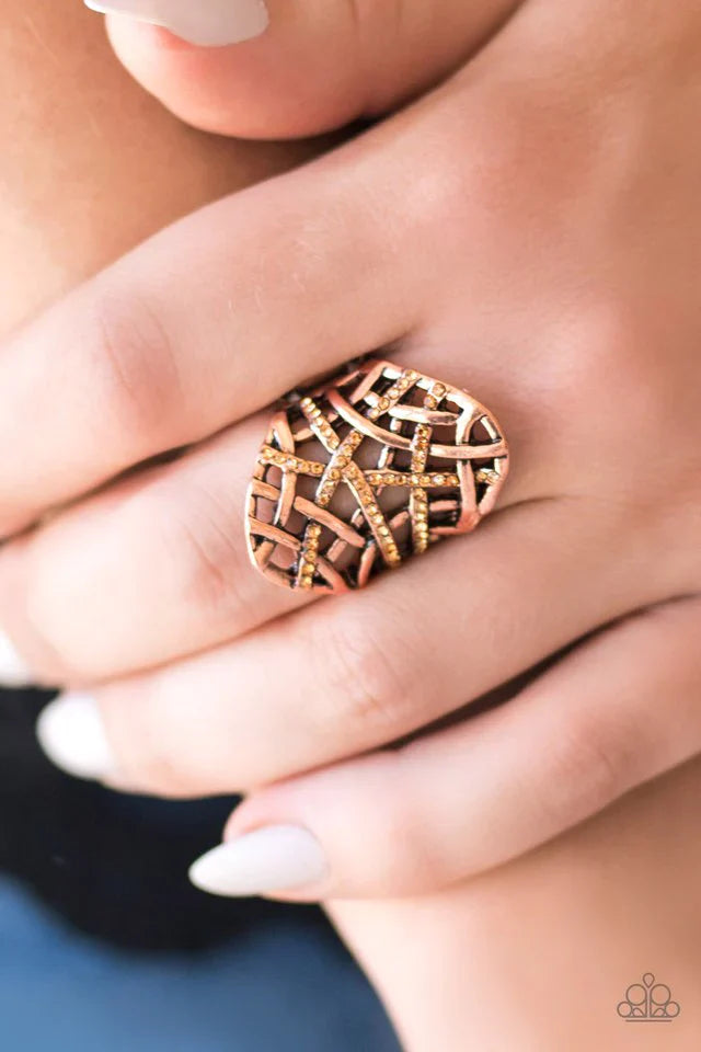 Paparazzi Ring ~ Controlled Chaos - Copper