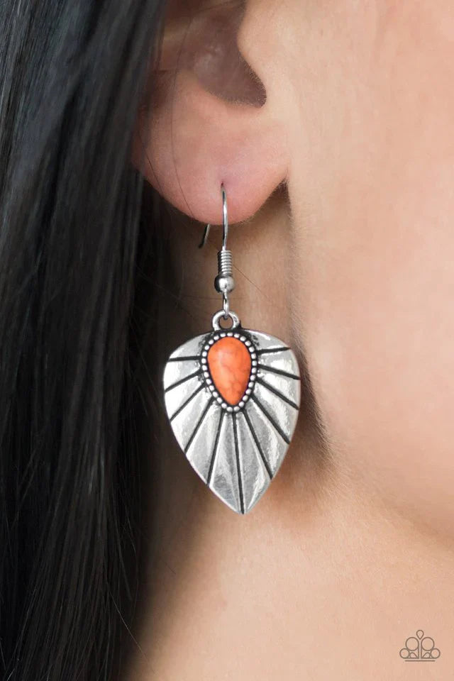 Paparazzi Earring ~ Wild Palms - Orange