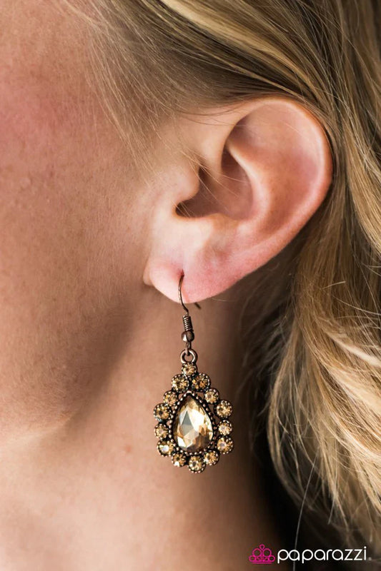 Paparazzi Earring ~ Release Your Inner Sparkle - Copper