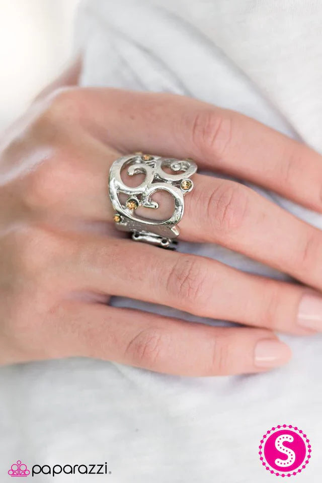 Paparazzi Ring ~ Cloudy Days - Brown