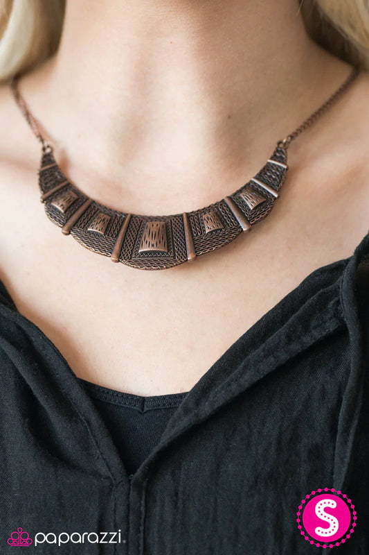 Paparazzi Necklace ~ Adventure Queen - Copper