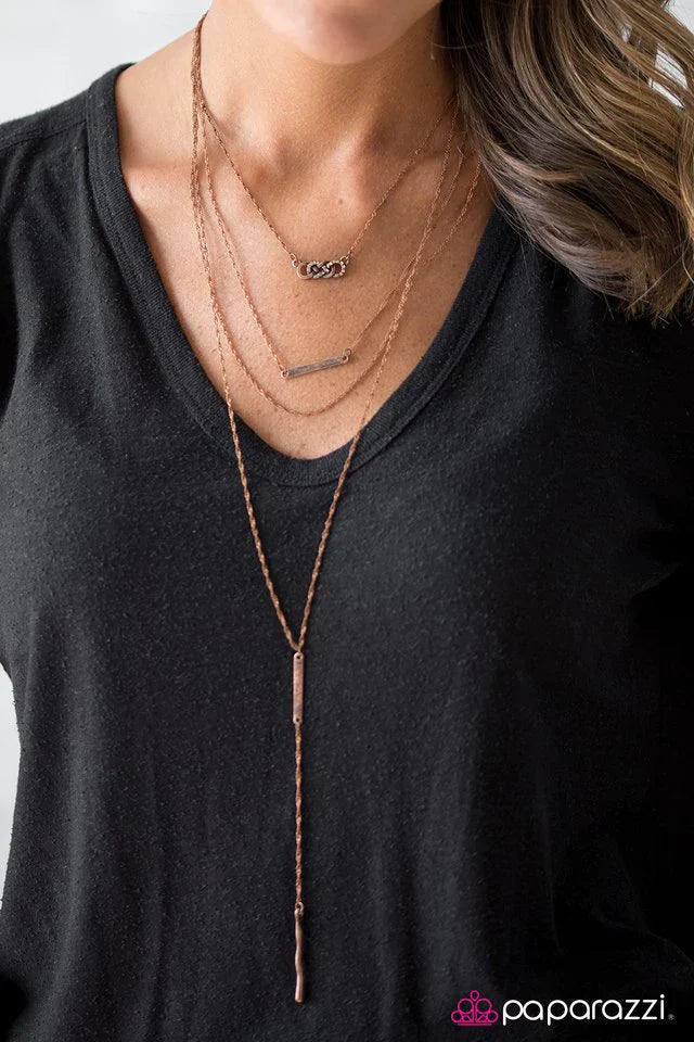 Paparazzi Necklace ~ Forever Fierce - Copper