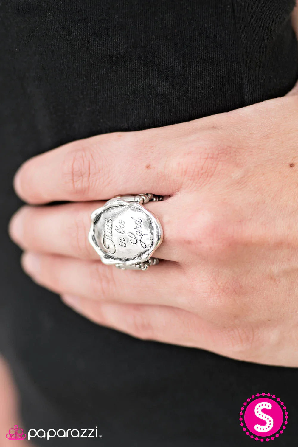 Paparazzi Ring ~ Have A Little Faith - Silver