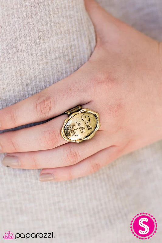 Paparazzi Ring ~ Have A Little Faith - Brass