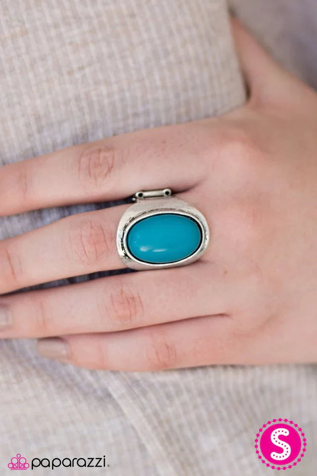 Paparazzi Ring ~ Can I Get A Yee-Haw - Blue