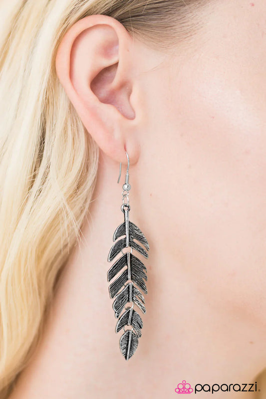 Paparazzi Earring ~ Use Your Wings - Silver