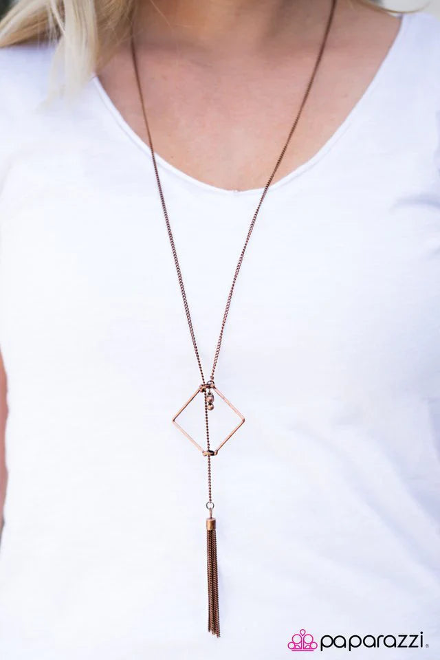 Paparazzi Necklace ~ Wandering Ways - Copper