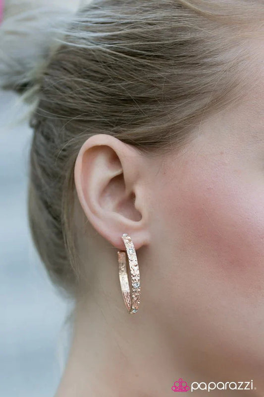 Paparazzi Earring ~ Polished Princess - Rose Gold