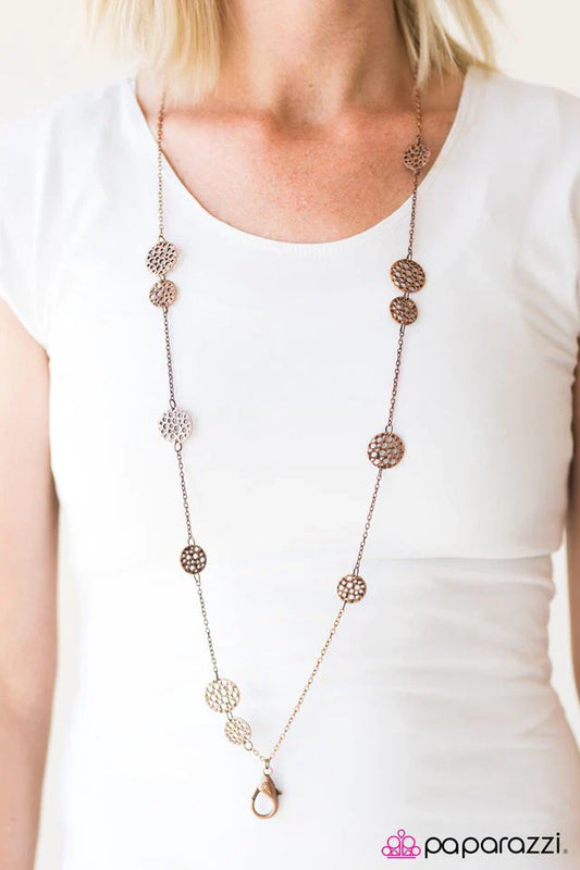 Paparazzi Necklace ~ The HOLEY Grail - Copper