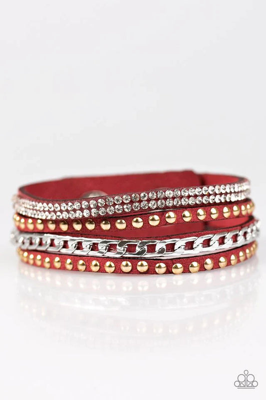 Paparazzi Bracelet ~ Hot GLAM! - Red