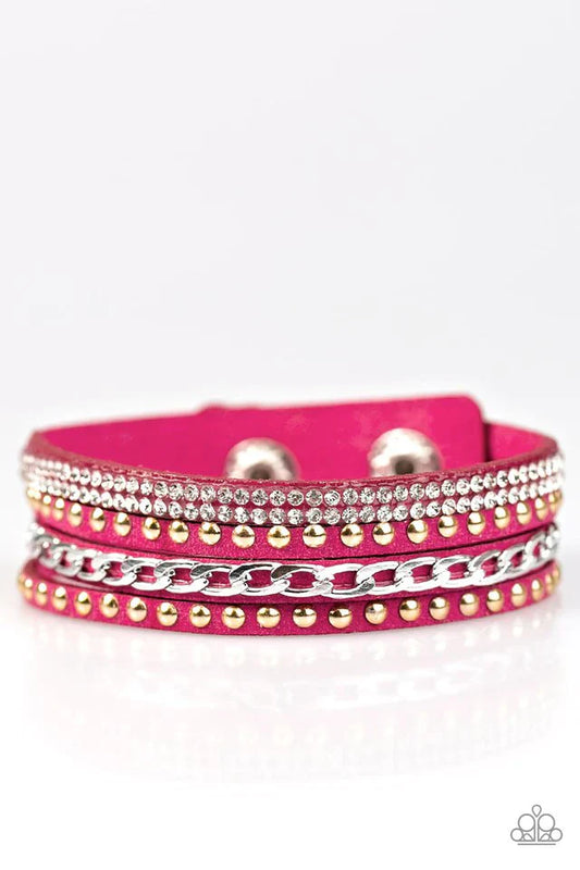 Paparazzi Bracelet ~ Hot GLAM! - Pink