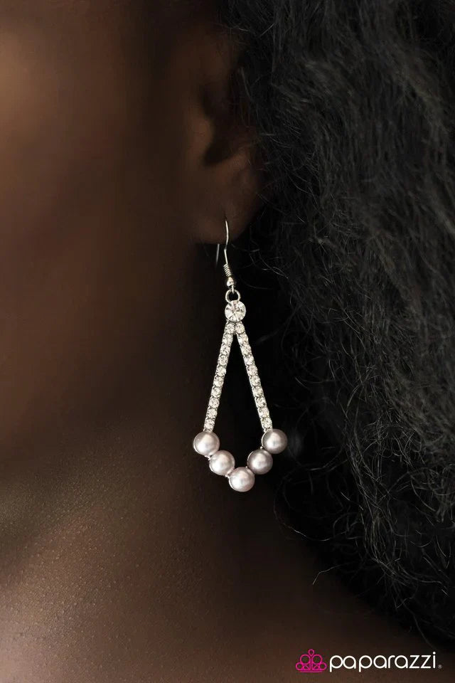 Paparazzi Earring ~ Dressed In Radiance - Silver