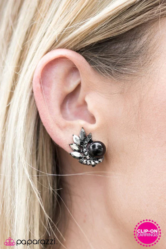 Paparazzi Earring ~ Radical Shine - Black