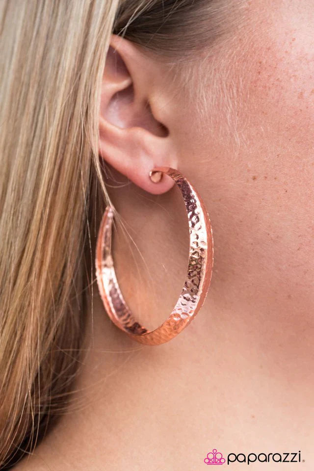 Paparazzi Earring ~ Jungle To Jungle - Copper