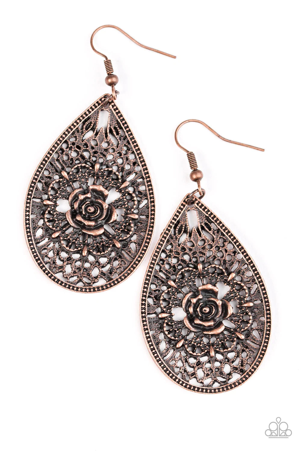 Paparazzi Earring ~ Santa Rosa Shimmer - Copper