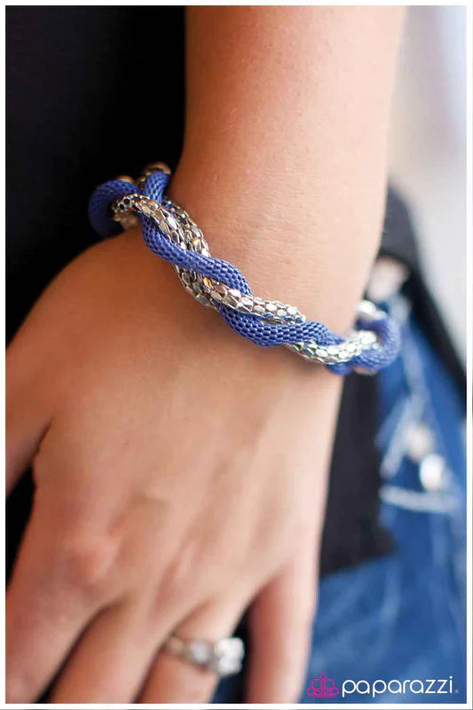 Paparazzi Bracelet ~ Catwalk Crawl - Blue