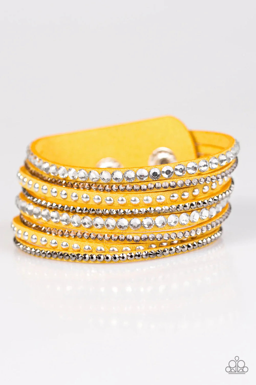 Paparazzi Bracelet ~ Guitars and Glitter - Yellow