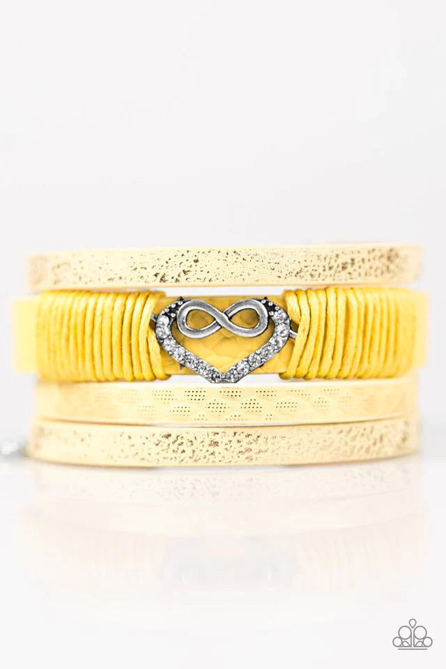 Paparazzi Bracelet ~ With Every Beat Of My Heart - Yellow