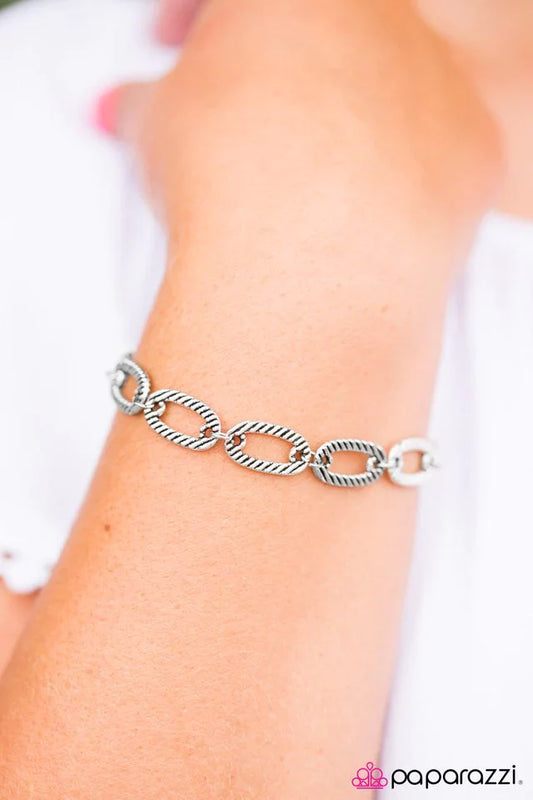 Paparazzi Bracelet ~ Street Style - Silver