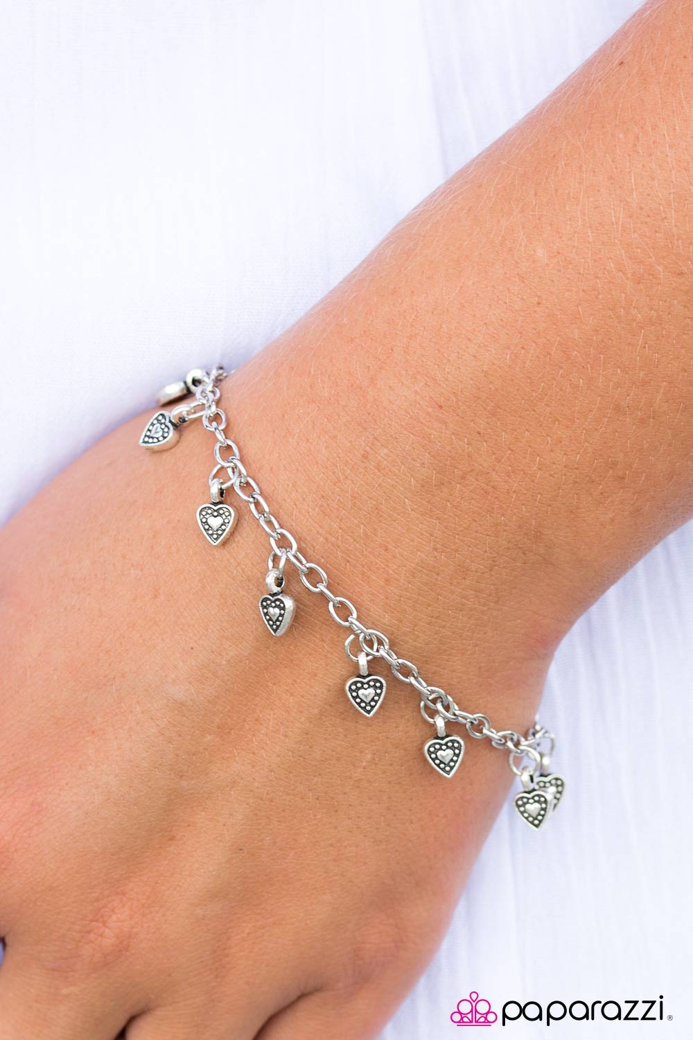 Paparazzi Bracelet ~ Closer To The Heart - Silver