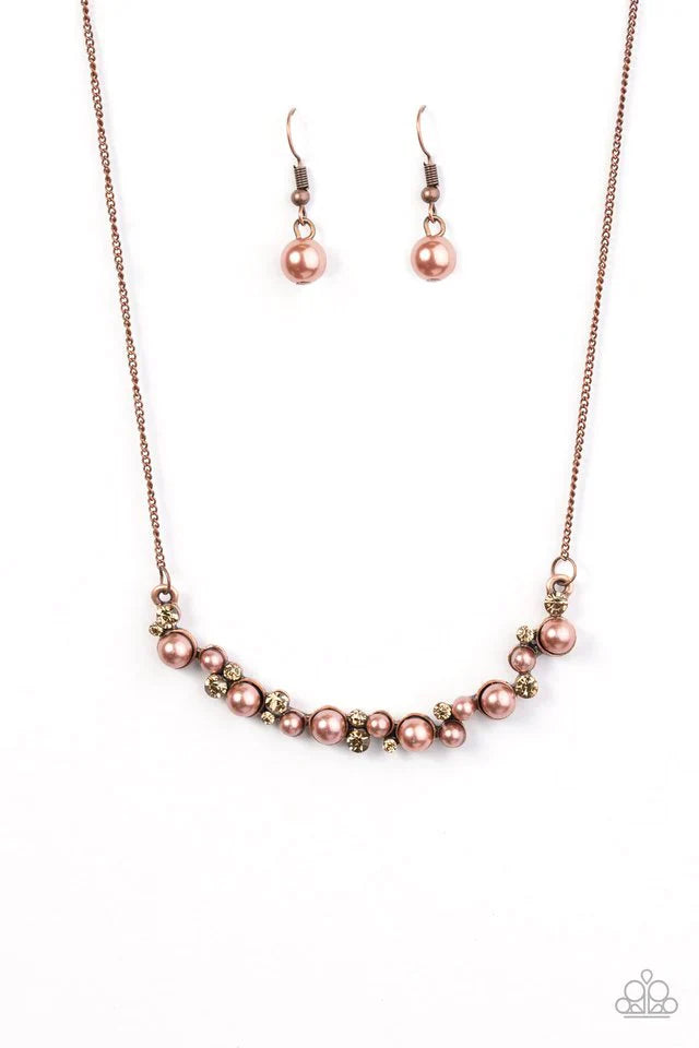 Paparazzi Necklace ~ Commander In SPARKLE - Copper