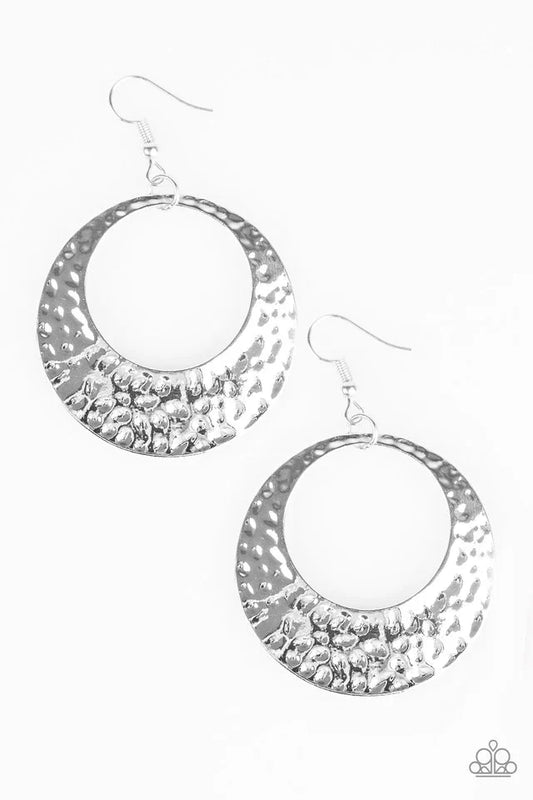 Paparazzi Earring ~ Casual Shimmer - Silver