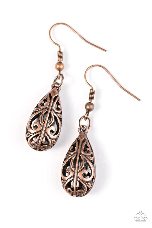 Paparazzi Earring ~ Monsoon Music - Copper