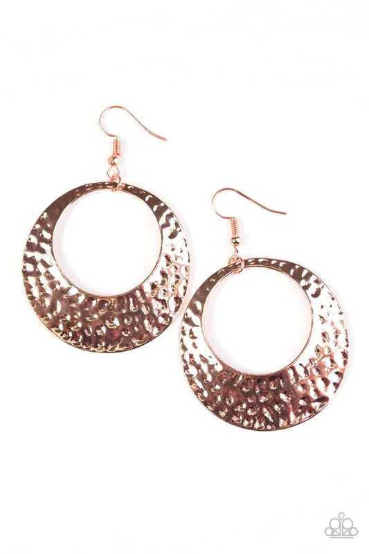 Paparazzi Earring ~ Casual Shimmer - Copper