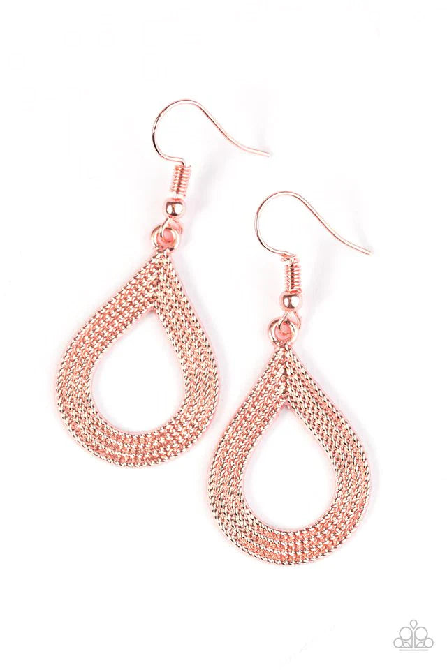 Paparazzi Earring ~ Give Me A GLINT! - Copper