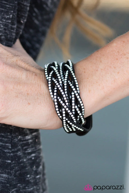 Paparazzi Bracelet ~ Musing Maverick - Black