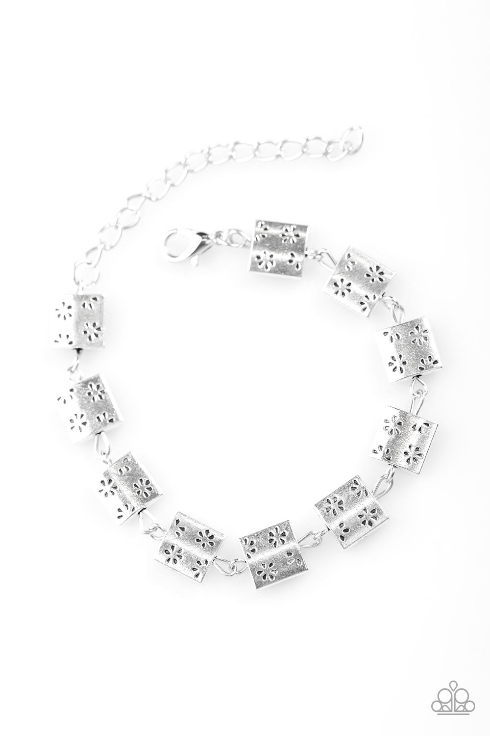 Paparazzi Bracelet ~ Secret GARDENIA - Silver