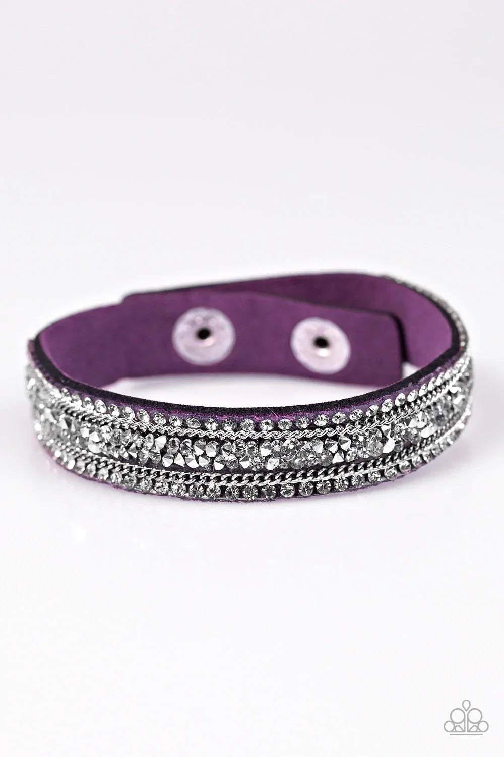 Paparazzi Bracelet ~ GLAM On Fire - Purple