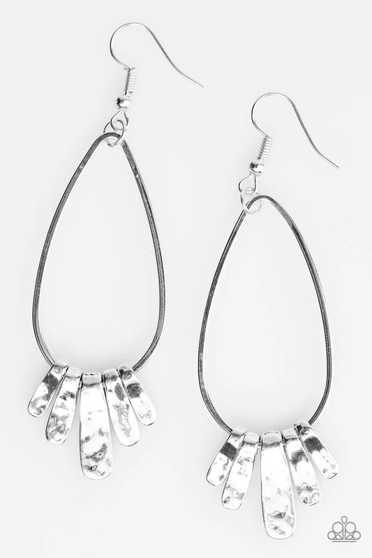 Paparazzi Earring ~ Desert Winds - Silver