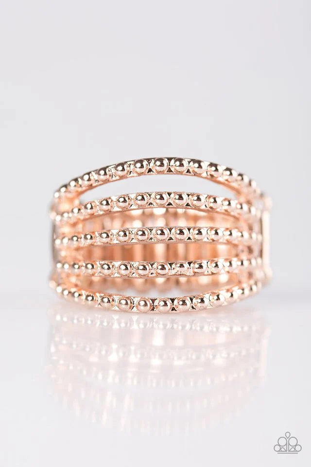 Paparazzi Ring ~ Ready or DOT - Rose Gold